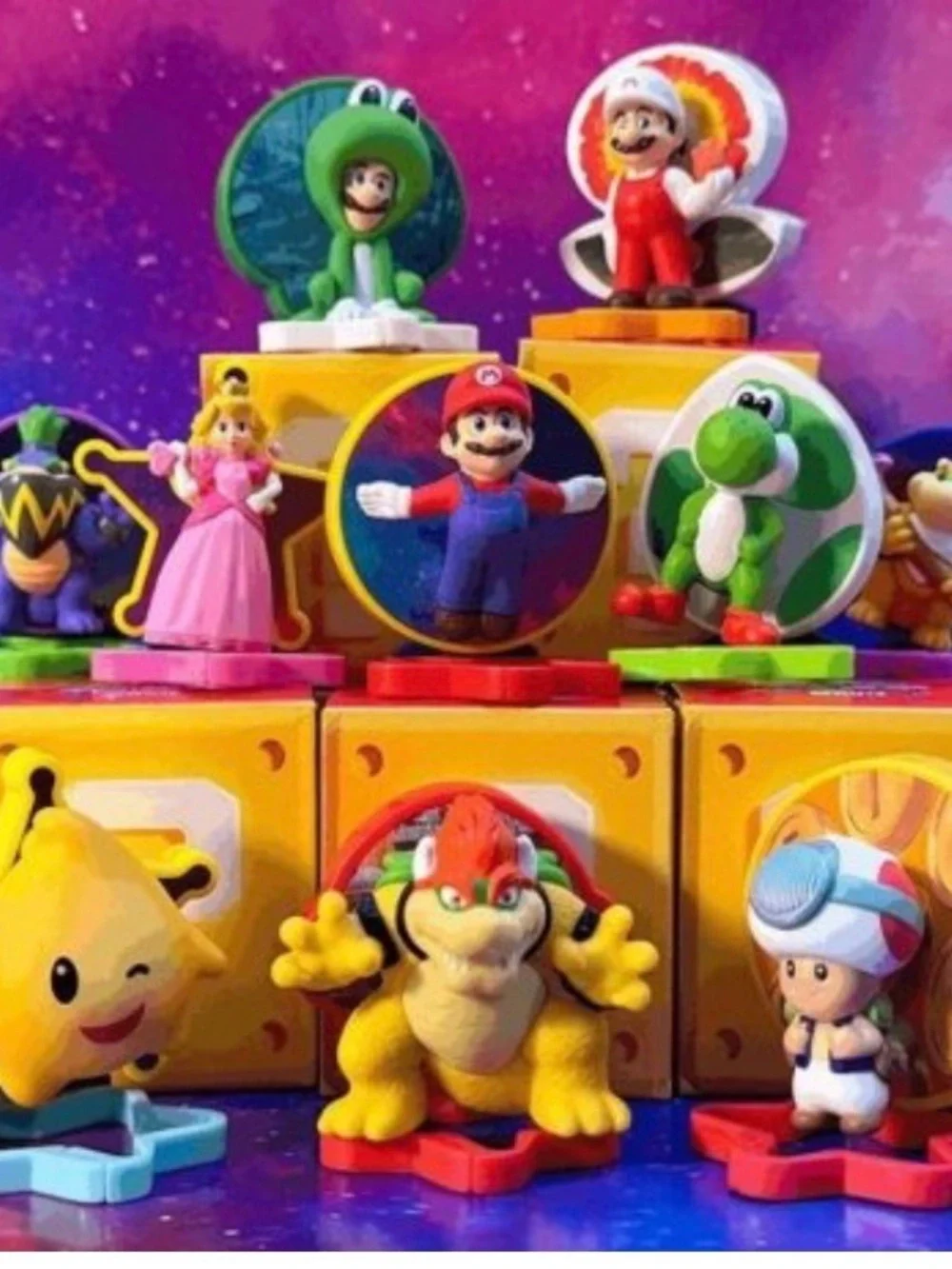 Yellow Bowser-Inspired Mystery Block Figure Toy - Bowser Junior